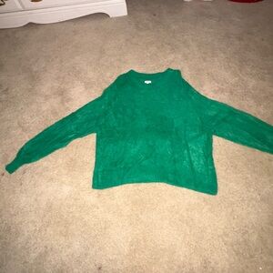 Green, XS, Furry, sweater.